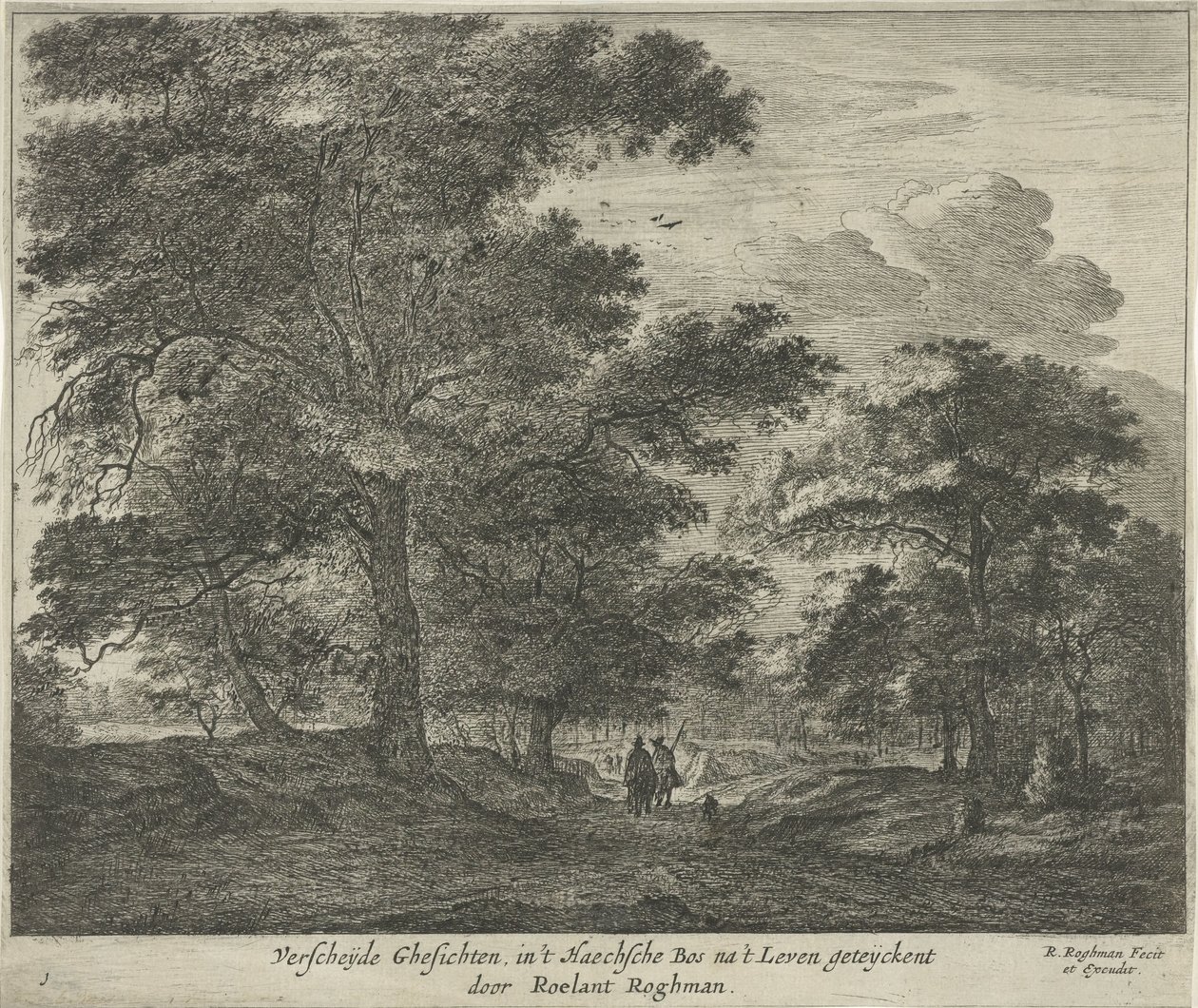 Bospad in het Haagse Bos door Roelant Roghman