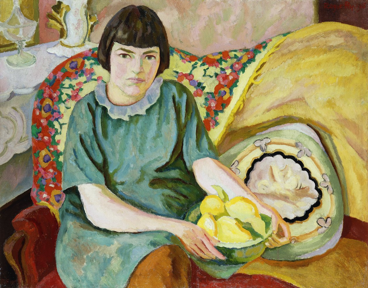 Portret van Zoum Van den Eeckhoudt, 1915 door Roger Eliot Fry