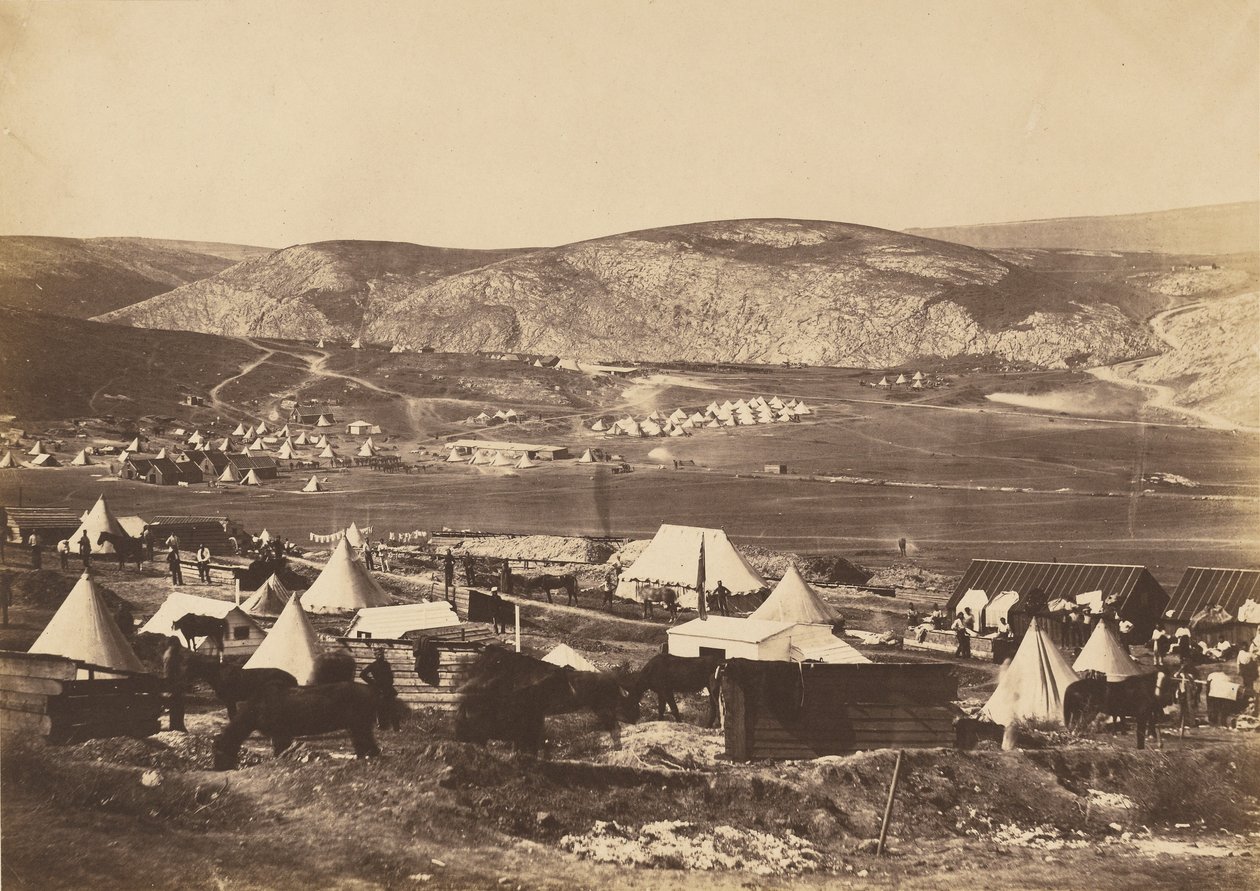 Kamp van het 5e regiment Dragoon Guards door Roger Fenton