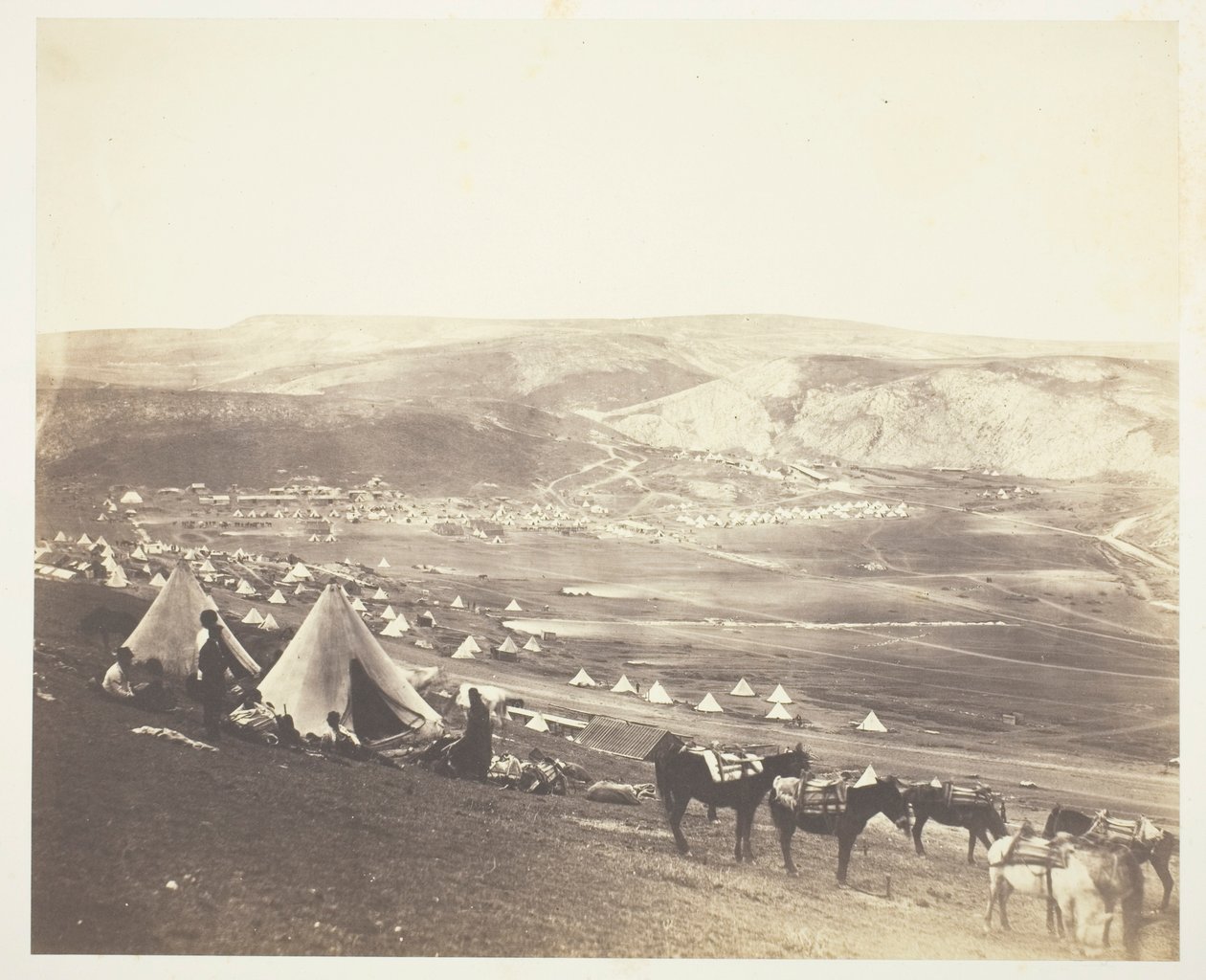 Cavaleriekamp, Balaklava door Roger Fenton