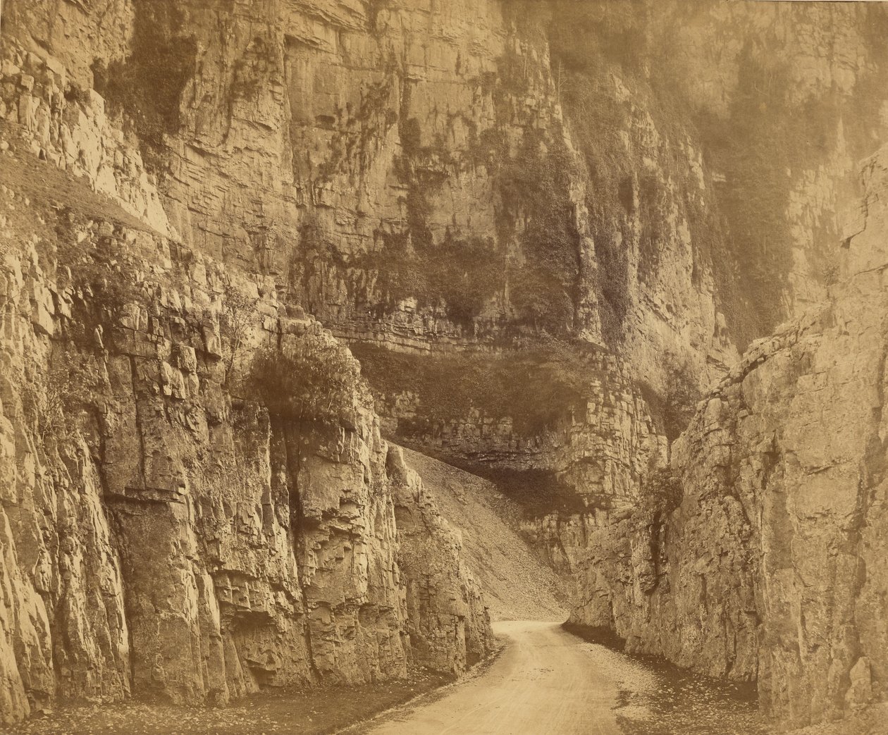 Kliffen van Cheddar door Roger Fenton