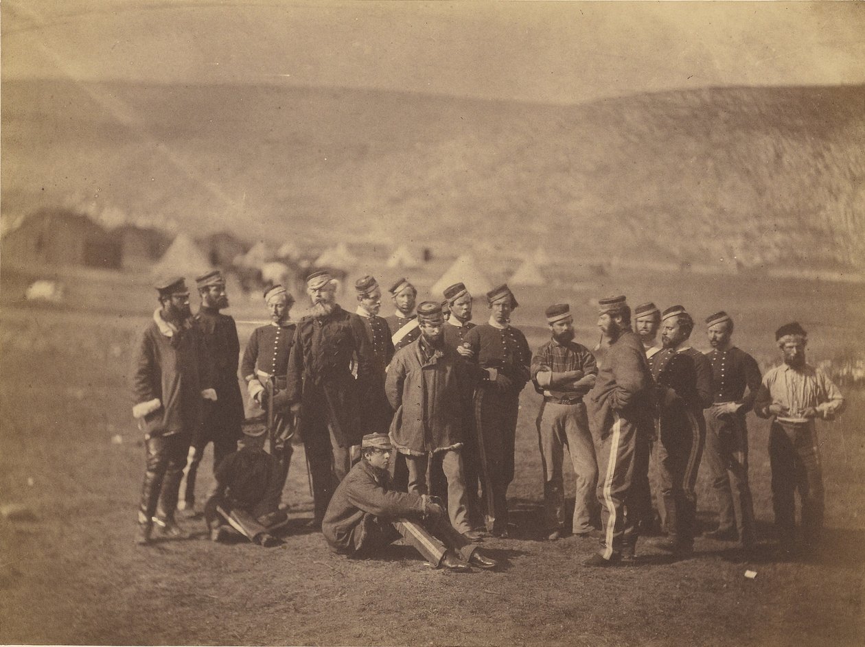 Kolonel Doherty, officieren en manschappen. 13e Lichte Dragonders. door Roger Fenton