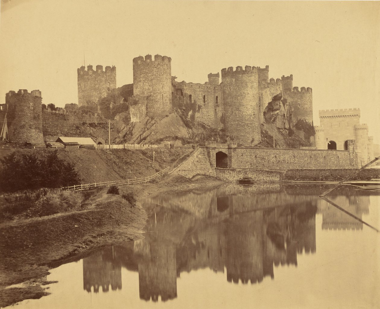 Kasteel van Conwy, Noord-Wales door Roger Fenton