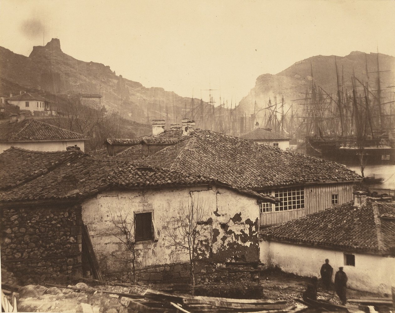 Cottages in Balaklava door Roger Fenton