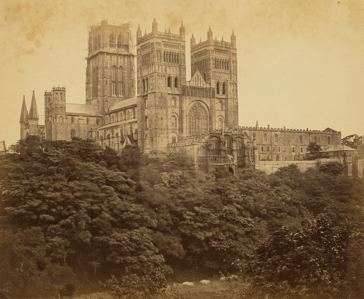 Westgevel van Durham door Roger Fenton