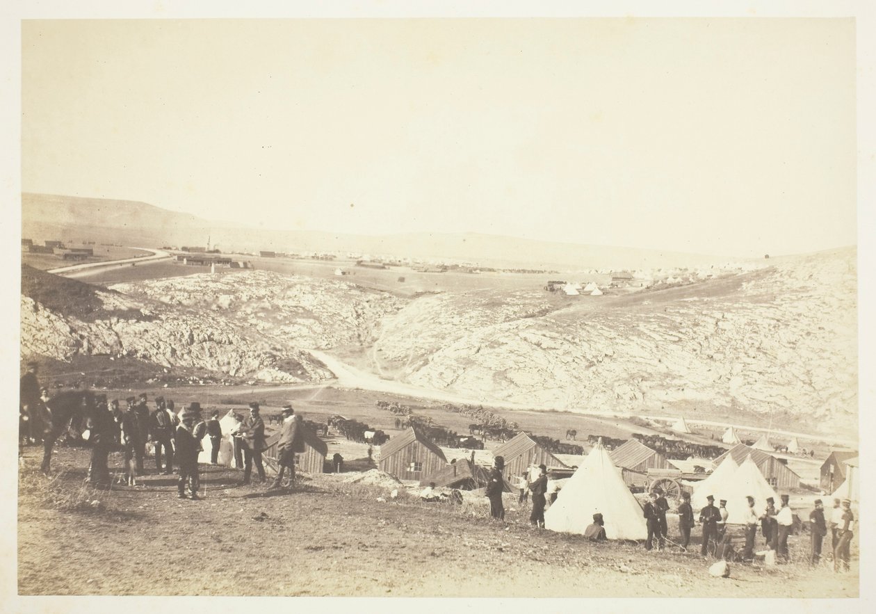 Kampement van paardartillerie, 1855 door Roger Fenton