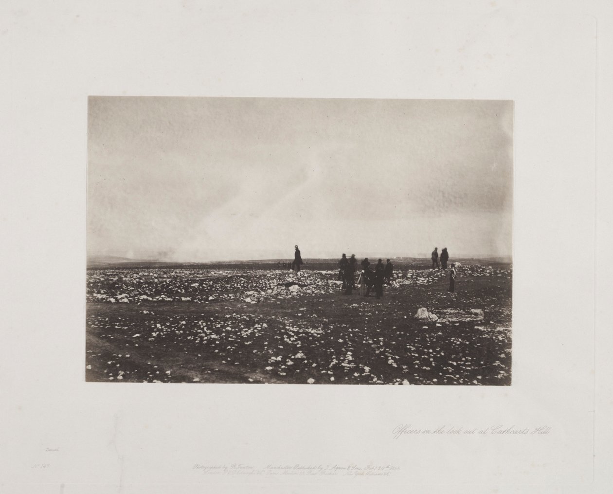 Officieren op de uitkijk bij Cathcarts Hill, 1855 door Roger Fenton