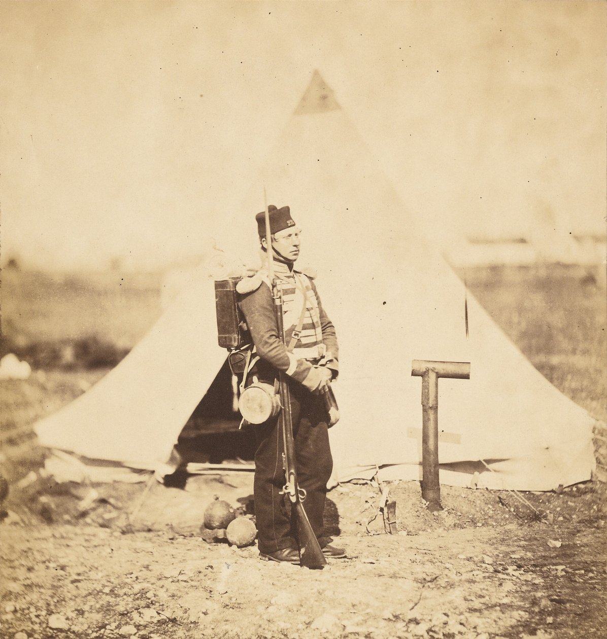 Korporaal in volledige marsuitrusting door Roger Fenton