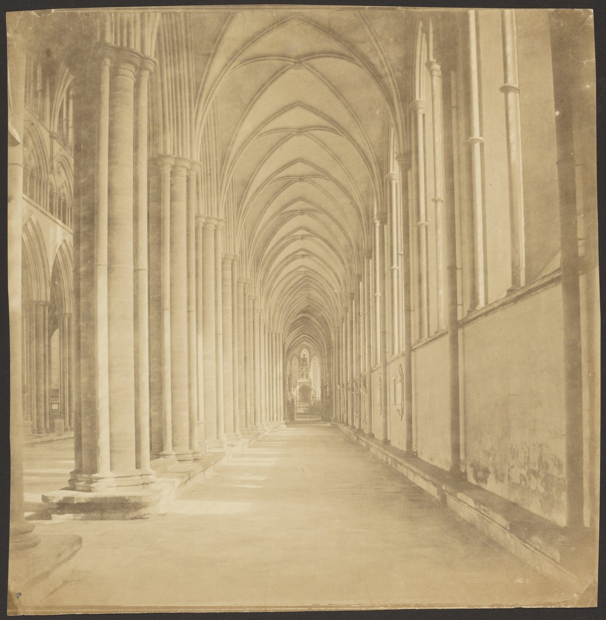 Zuidbeuk van de kathedraal van Salisbury door Roger Fenton