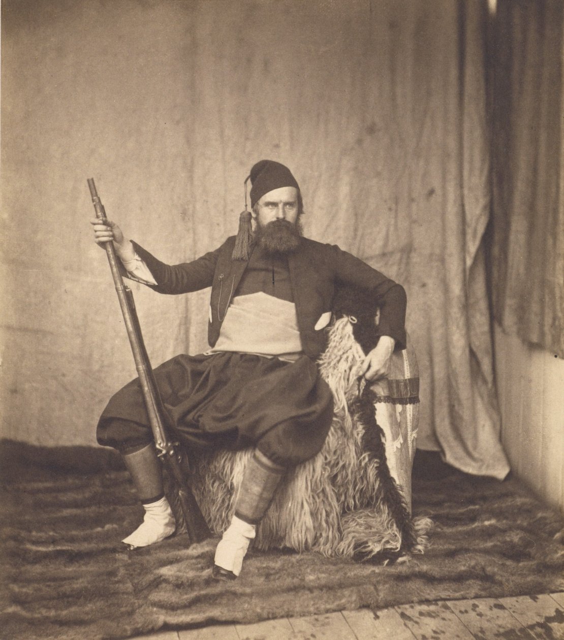 Zelfportret in zouaafuniform door Roger Fenton