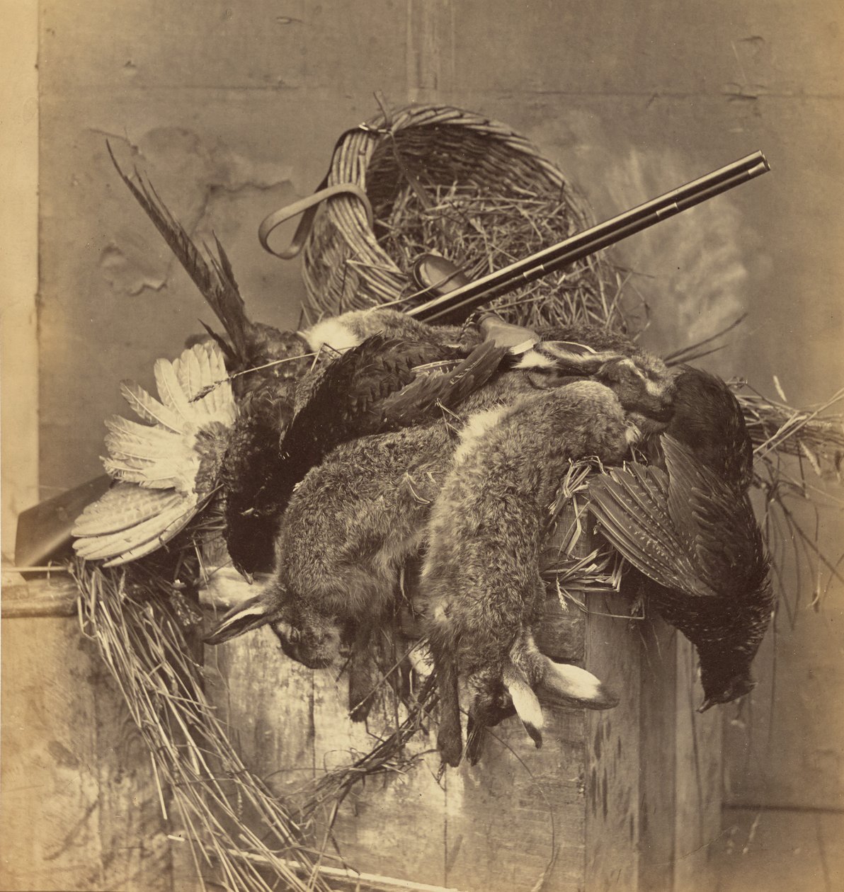 [Stilleven met wild en geweer]. door Roger Fenton
