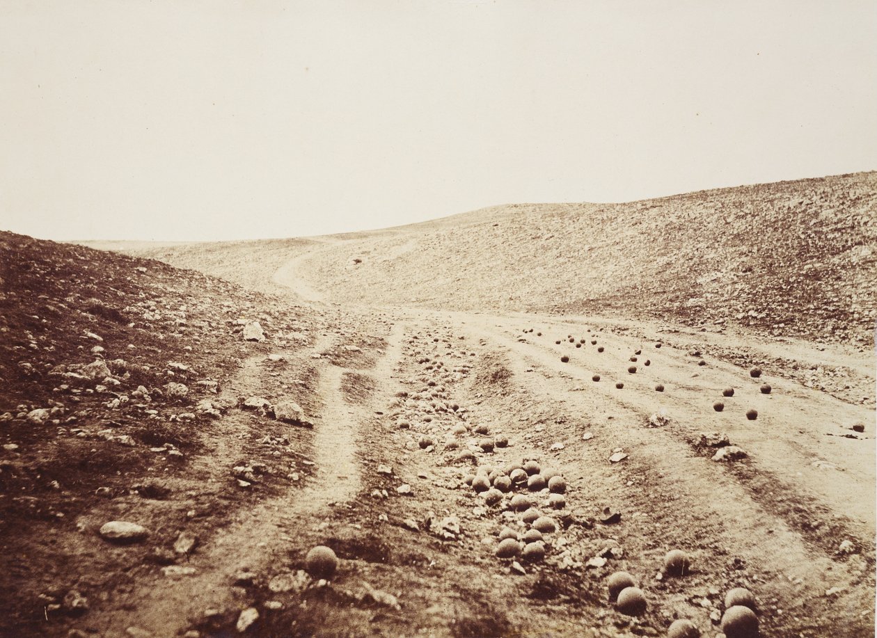 Het dal van de schaduw des doods door Roger Fenton