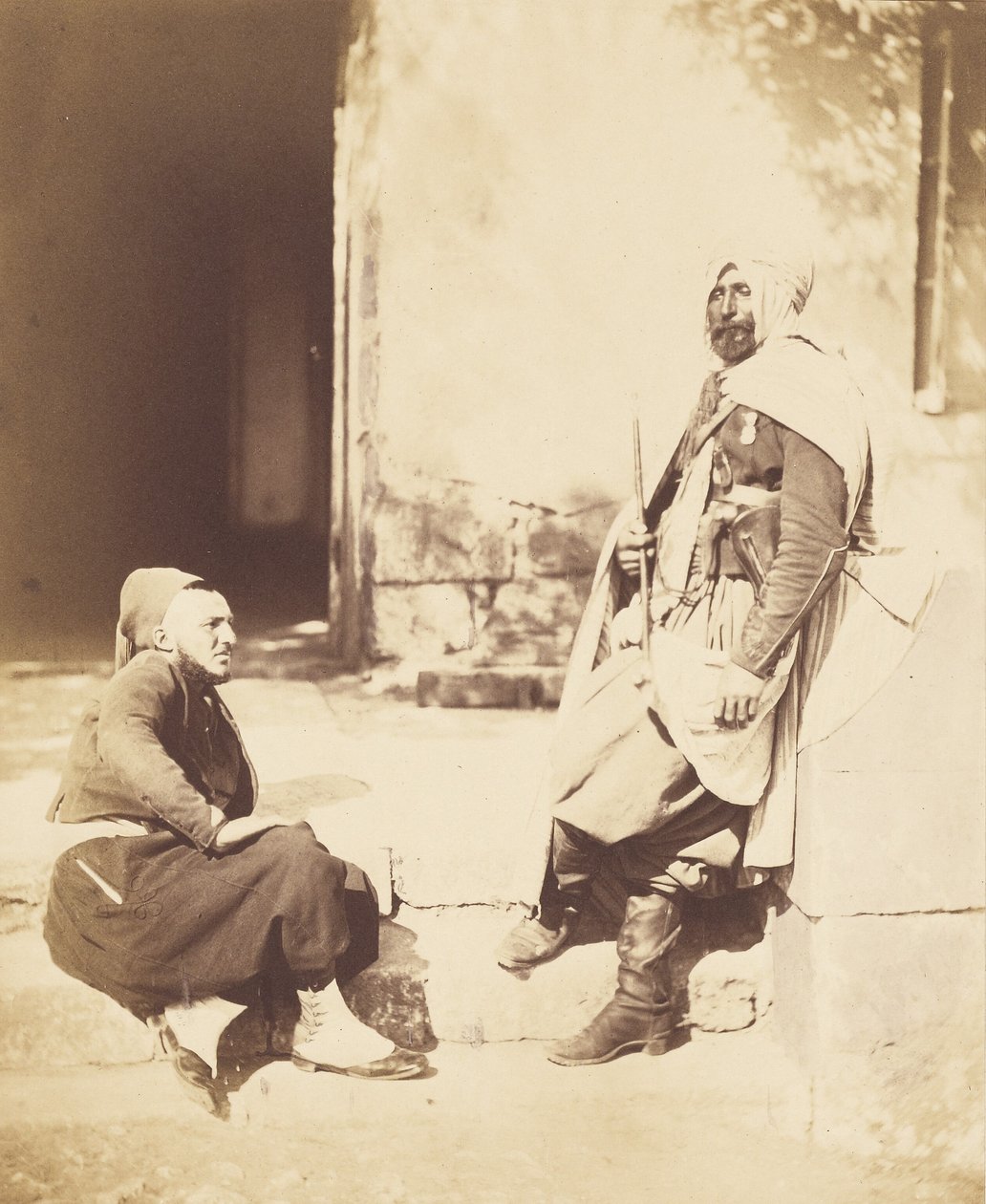 Zouaaf en spahi, bedienden van maarschalk Pélissier door Roger Fenton