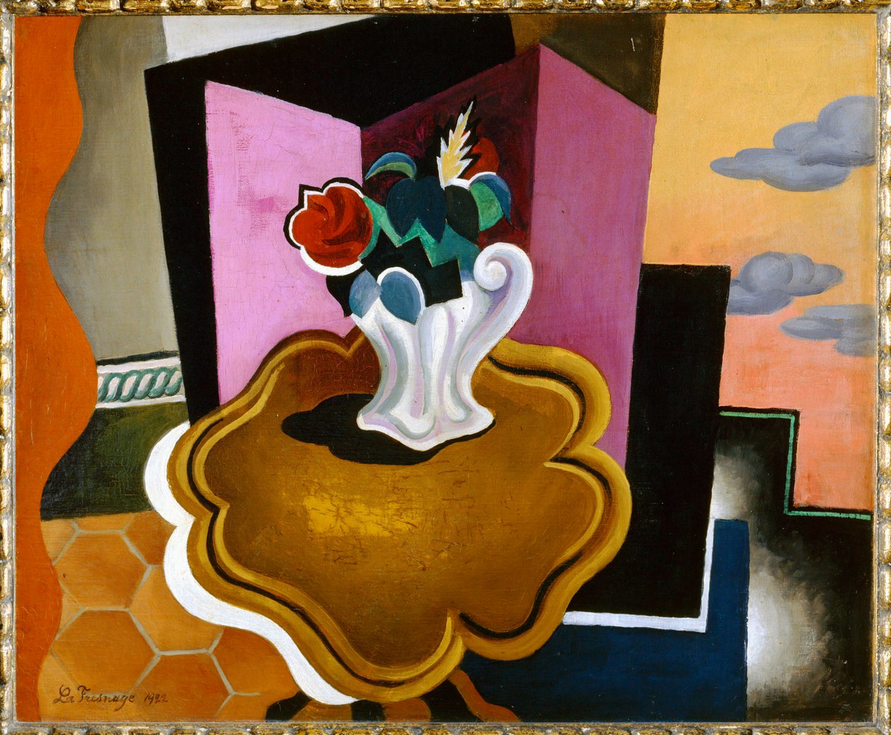 Philippe tafel (schilderij op doek) door Roger de La Fresnaye