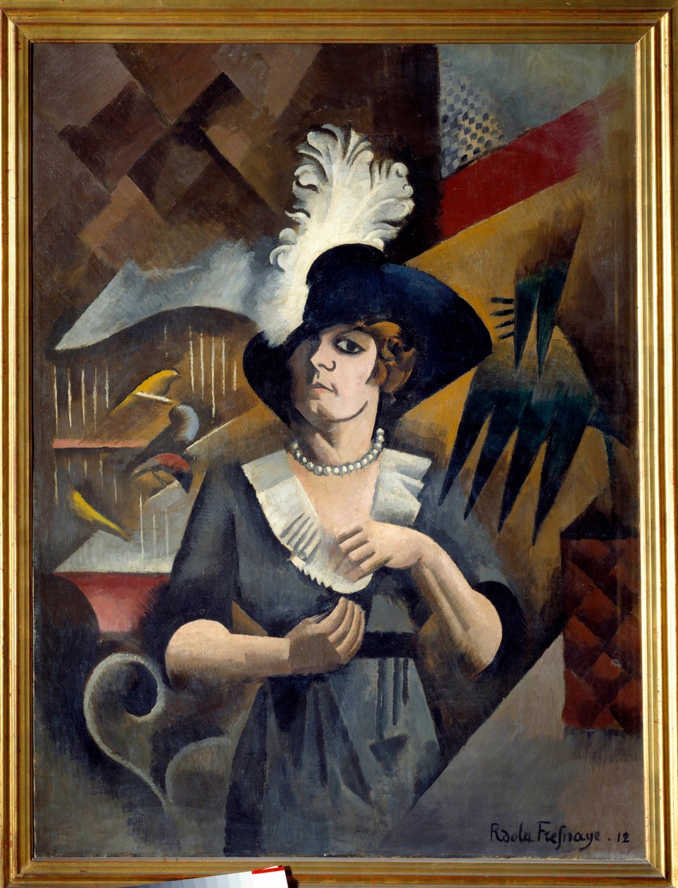 Portret van Alice met de grote hoed door Roger de La Fresnaye