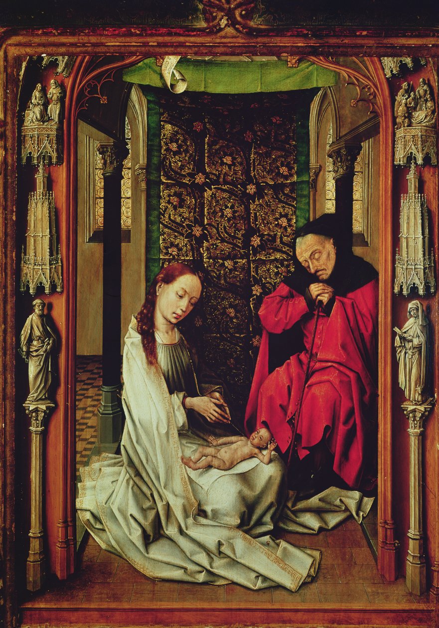 De Geboorte, linker vleugel van een drieluik, c.1496 door Rogier van der Weyden