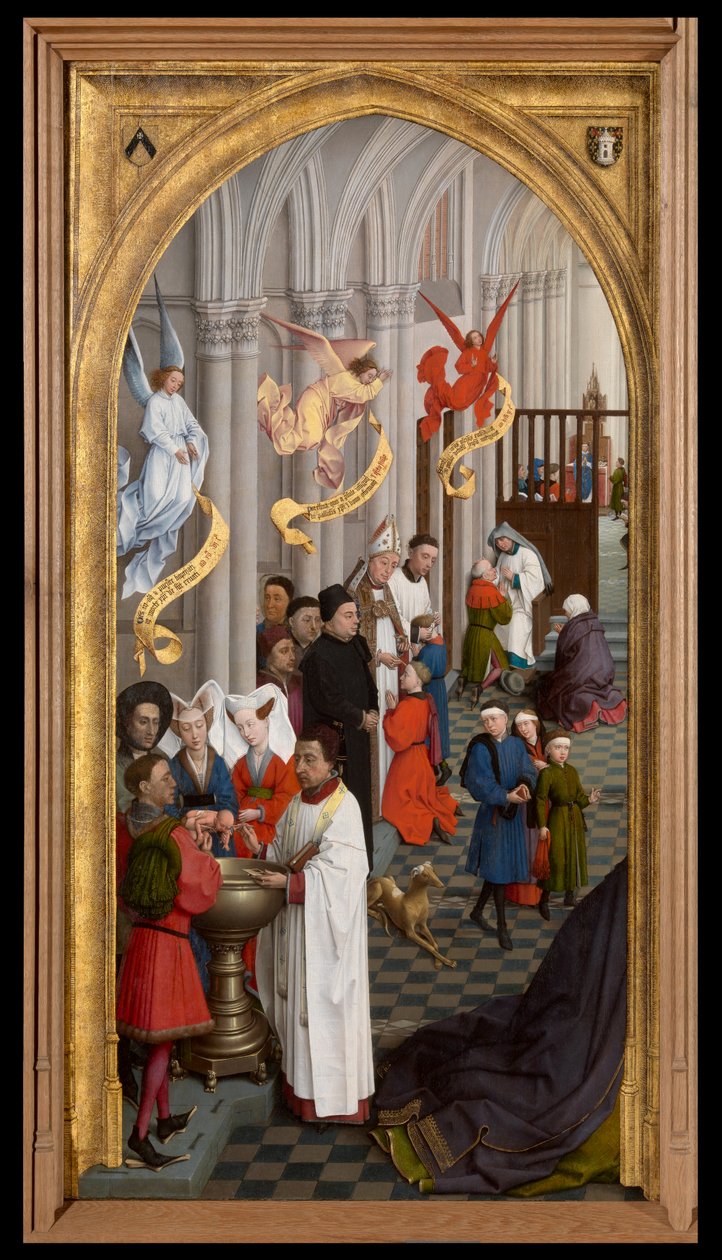 Doopsel, vormsel en biecht door Rogier van der Weyden