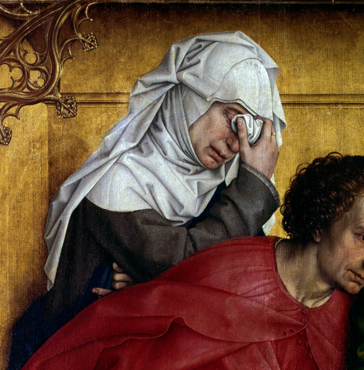 Kruisafneming (detail) door Rogier van der Weyden