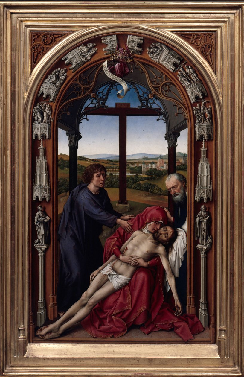 Het altaar van Onze Lieve Vrouw Miraflores Altar, c. 1440 door Rogier van der Weyden