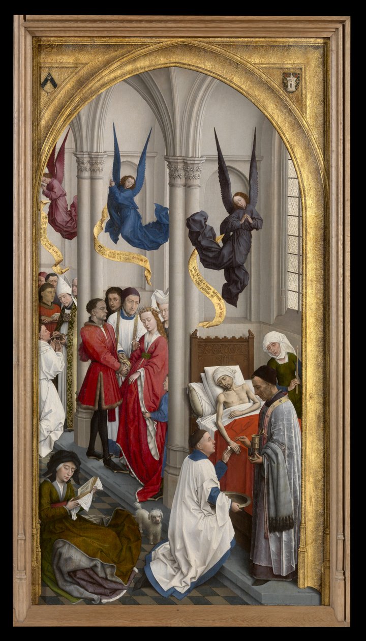 De Ordinatio, het huwelijk en het heilig oliesel door Rogier van der Weyden