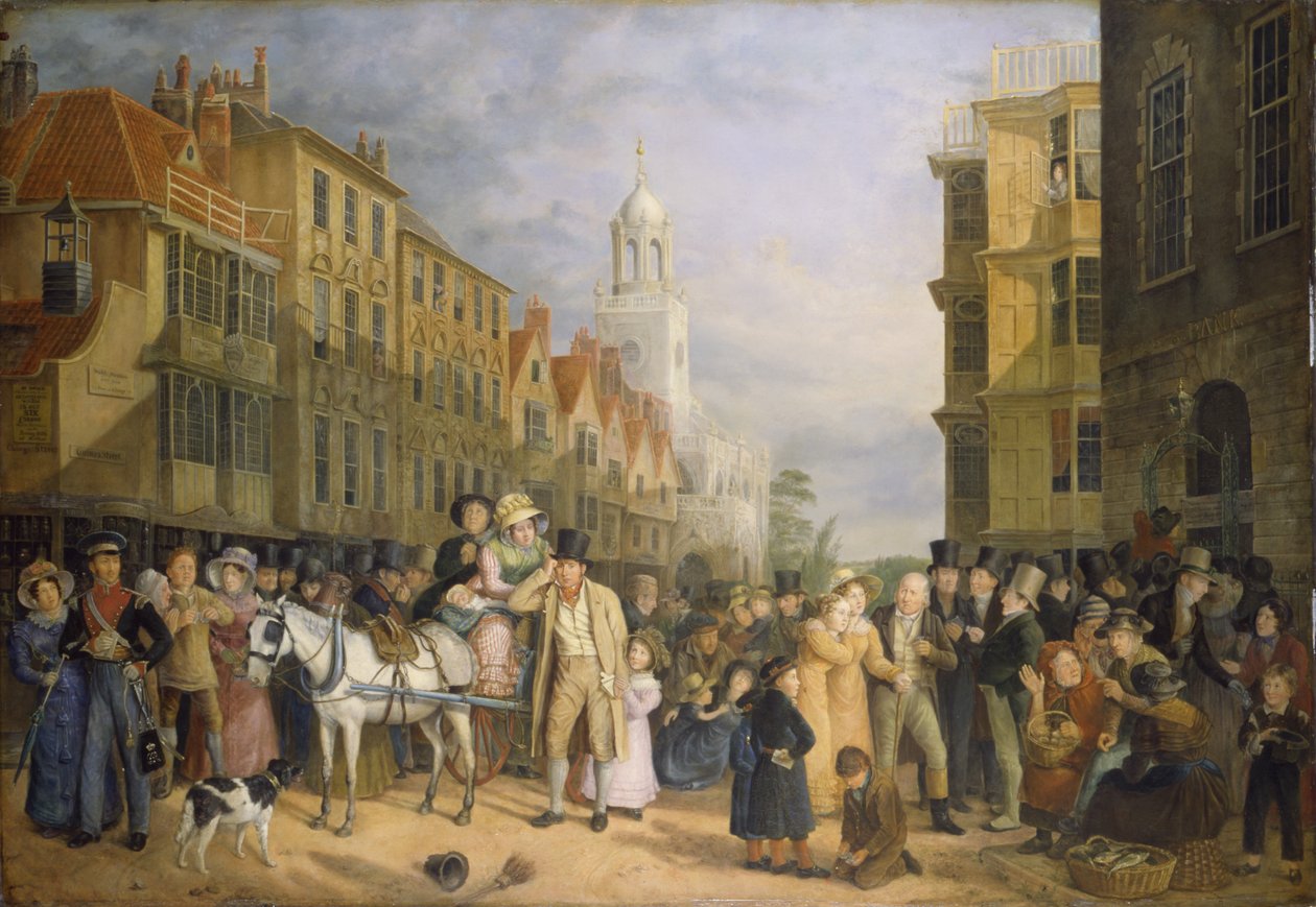 De stopzetting van de bank, ca. 1827 door Rolinda Sharples