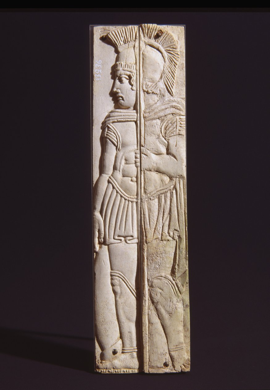 Paneel, uit een serie die figuren in reliëf toont, Palestrina (been) door Roman