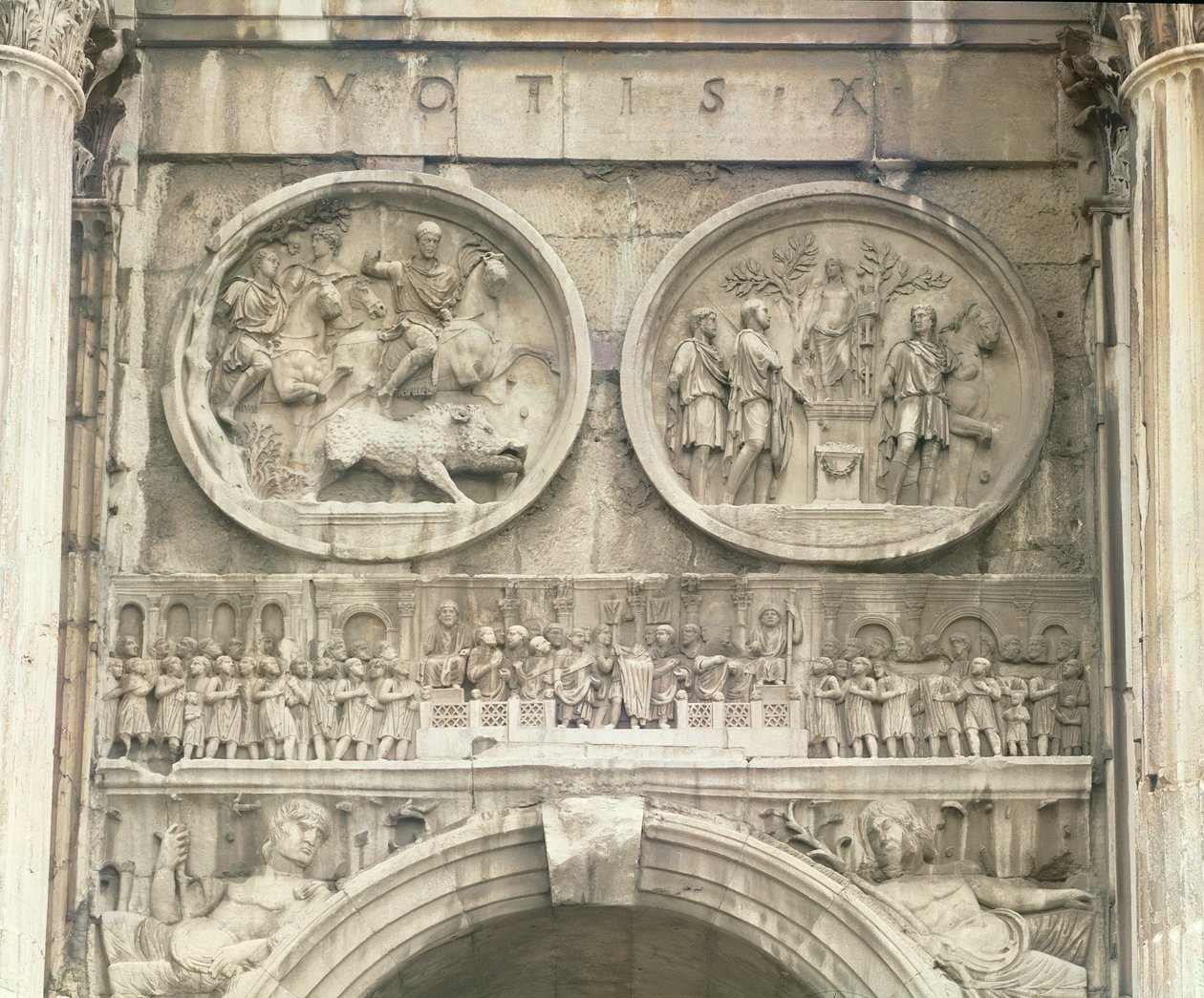 Reliëf van de Boog van Constantijn, ca. 315 AD door Roman