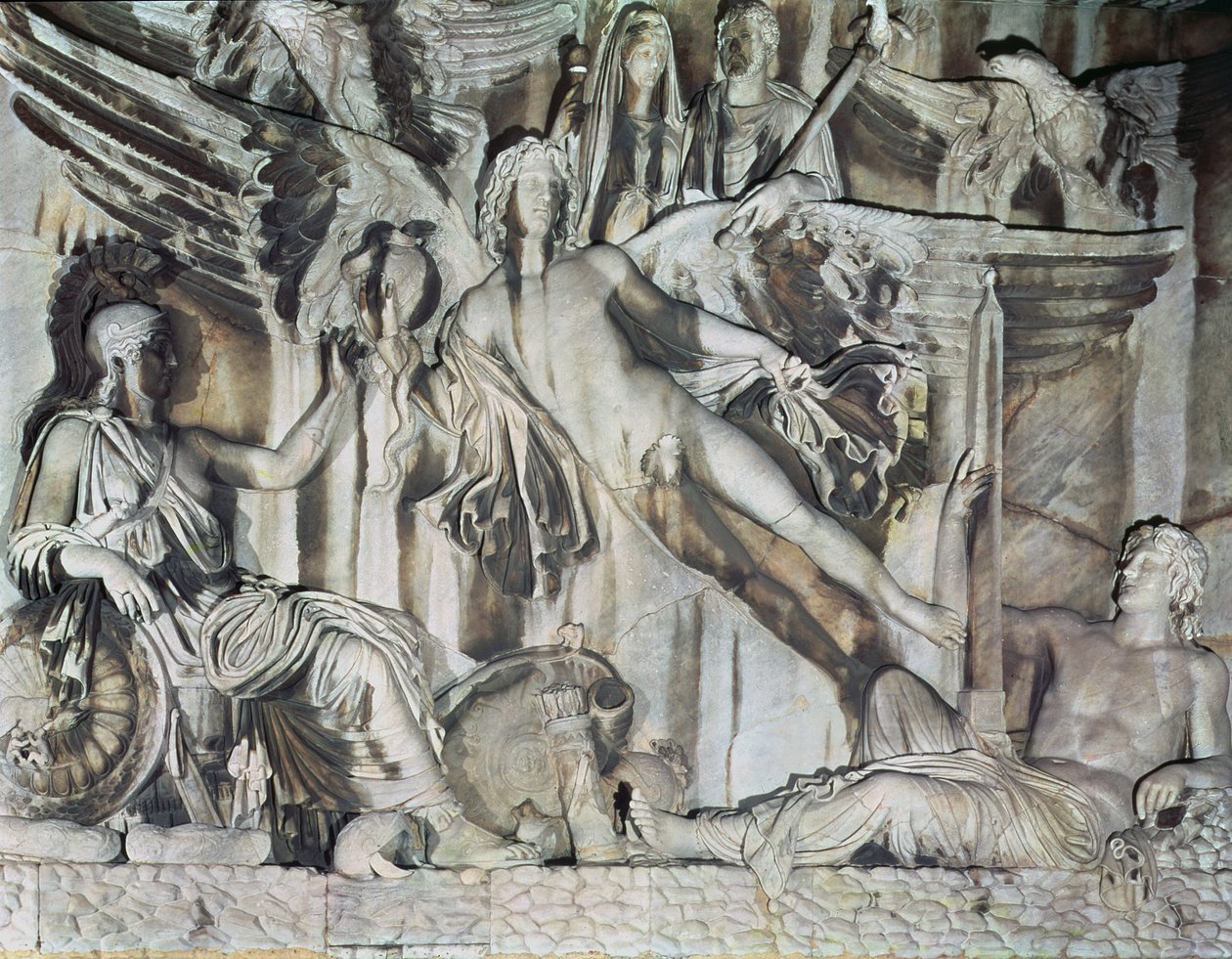Reliëf van de Apotheose van Keizer Antoninus Pius en zijn Vrouw, Faustina, 161 AD door Roman