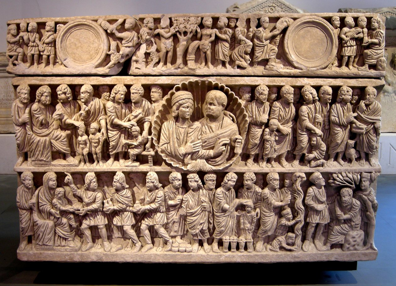 Sarcophagus van de Wonderen van Christus, c.375 door Roman