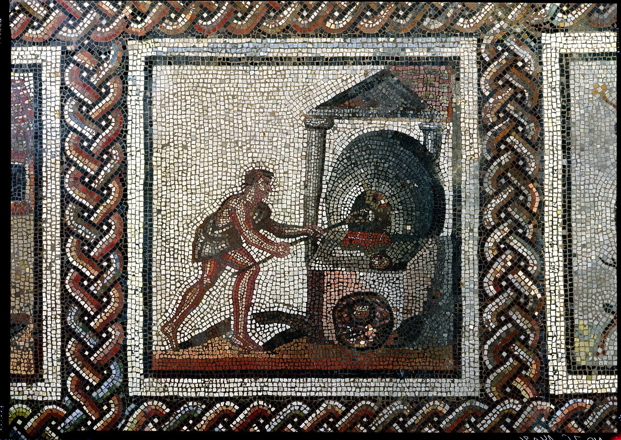 De Oven, uit Saint-Romain-en-Gal (mozaïek) door Roman