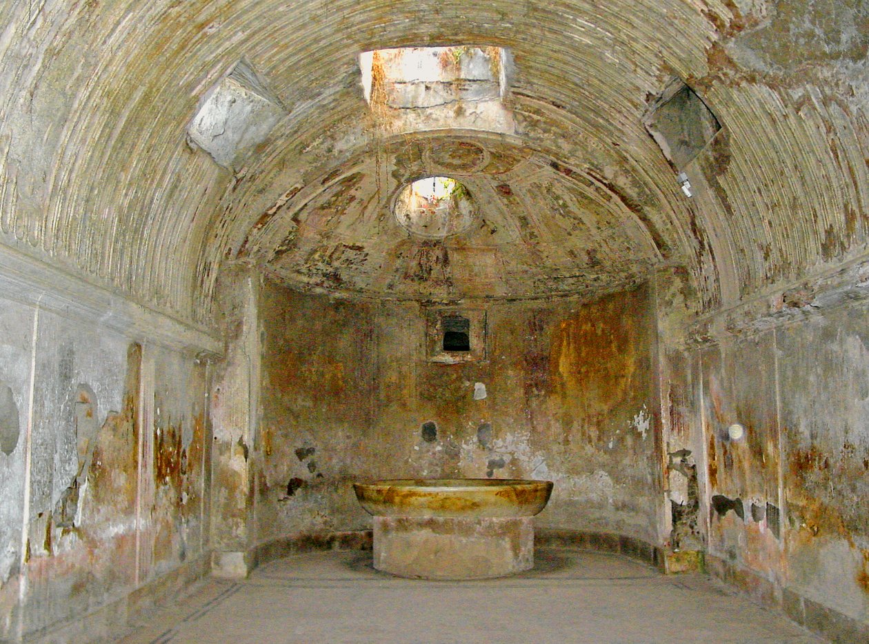 Het caldarium van de Forum thermen door Roman