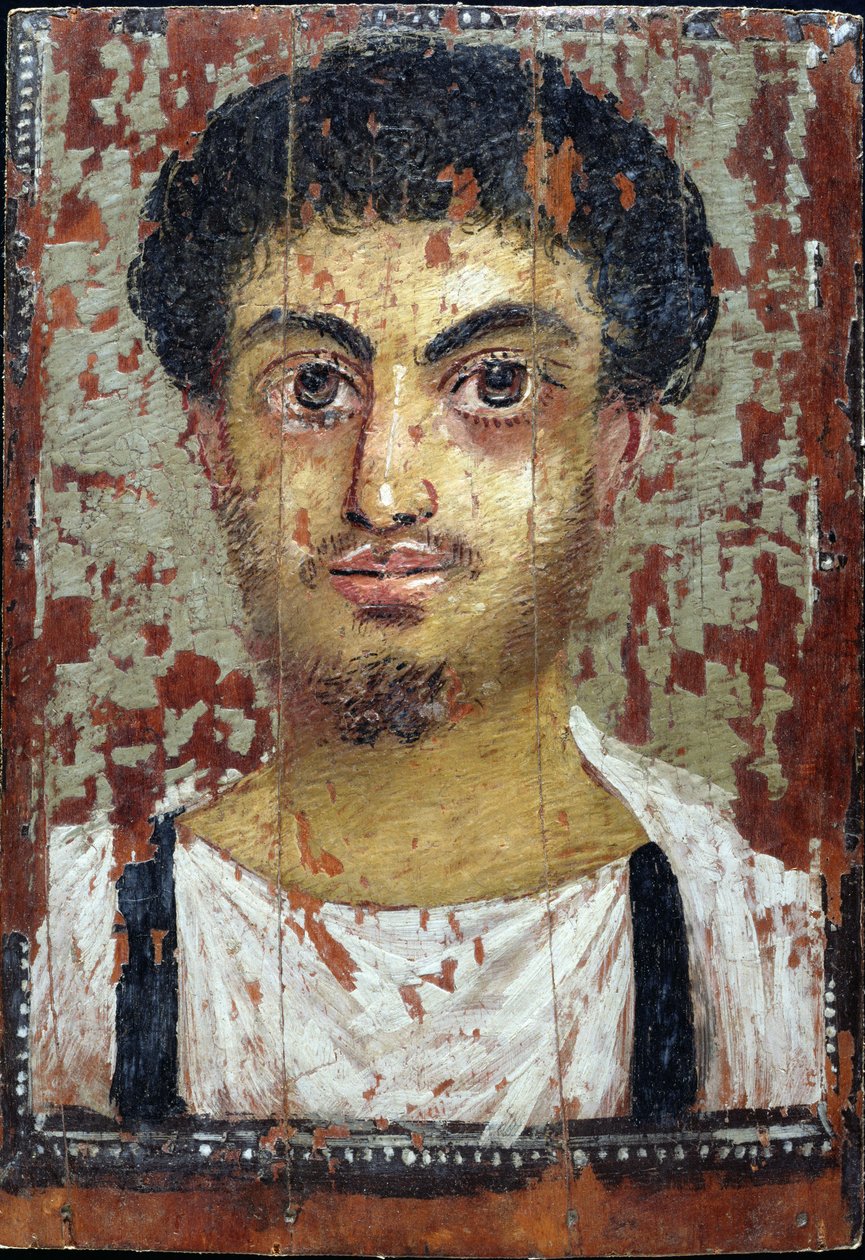 Mummieportret van een Jonge Man door Roman Period Egyptian