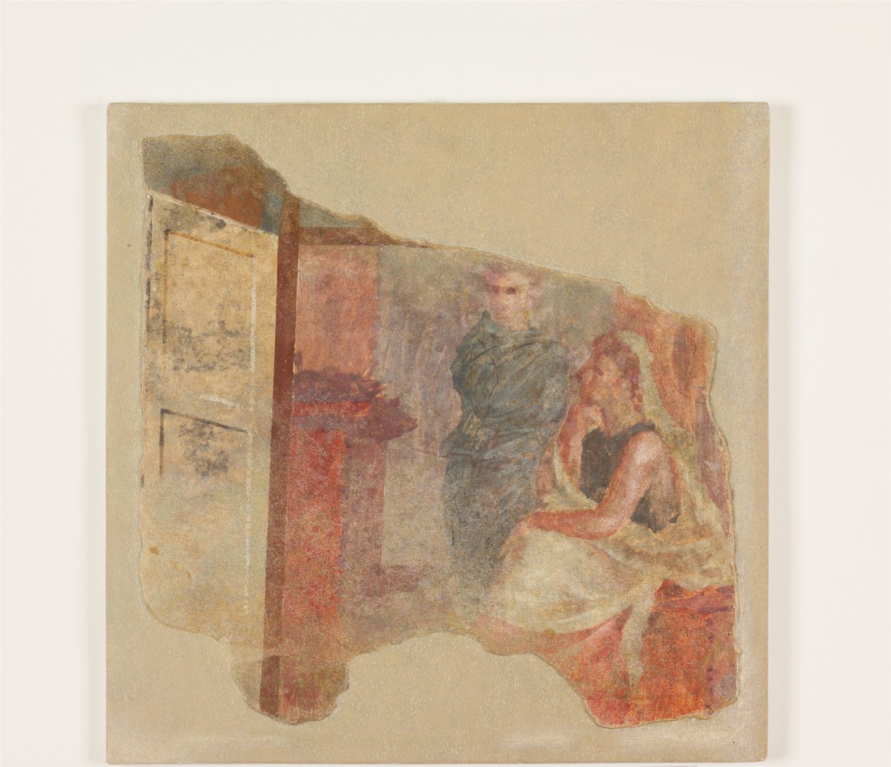 Muurschildering fragment uit de peristyl van de Villa in Boscoreale, c.50-40 v.Chr. door Roman Republican Period