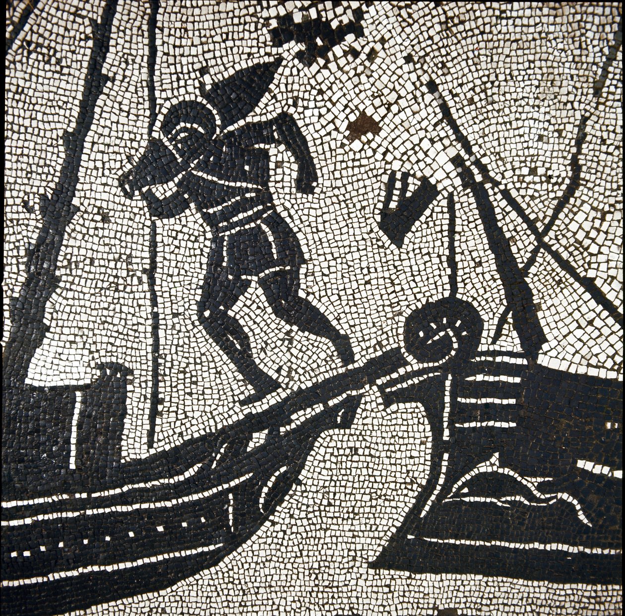 Een schip uit Cagliari keert terug naar de haven van Ostia door Roman
