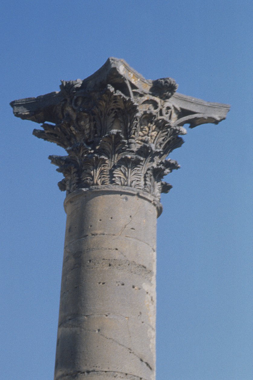 Zuil met een Korinthisch kapiteel van de nymphaeum, Romeins, 2e eeuw door Roman