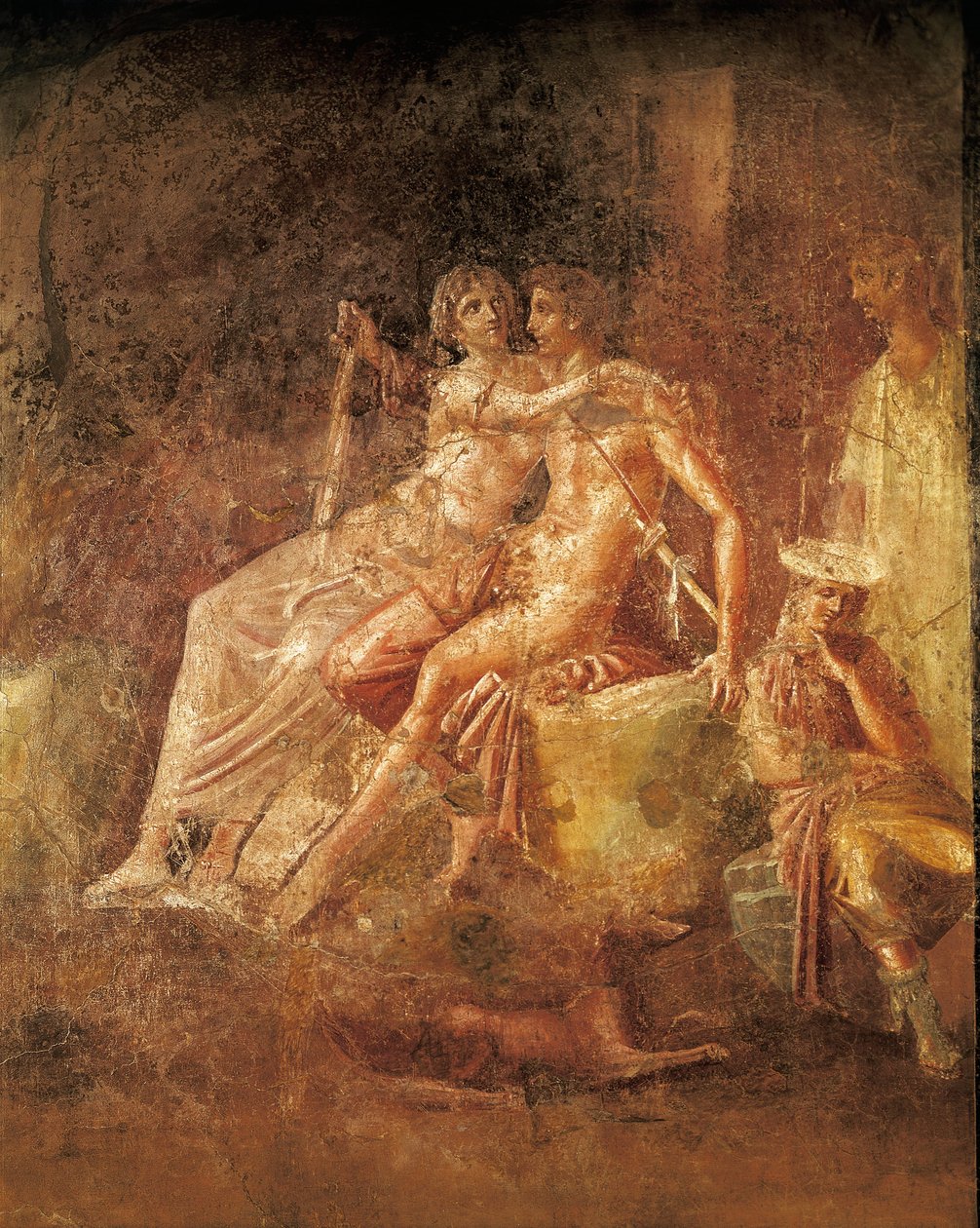 Fresco van Ares en Aphrodite, Huis van de Citharist, Pompeii door Roman