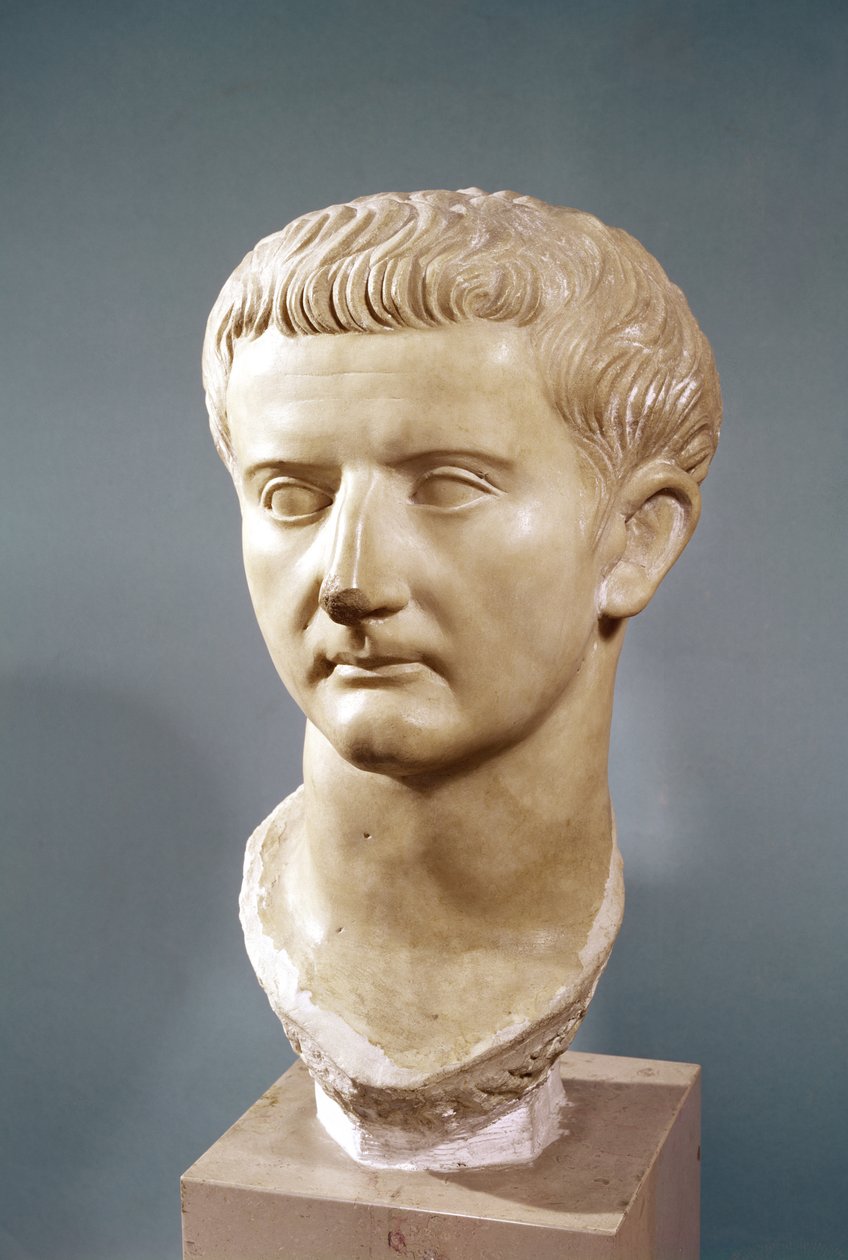 Hoofd van Keizer Tiberius (42 v.Chr.-37 n.Chr.) door Roman