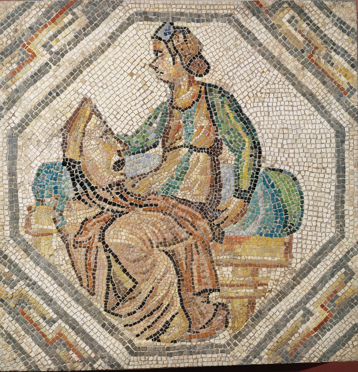 Melpomene, de muze van de tragedie, uit een villa in Augusta Treverorum door Roman