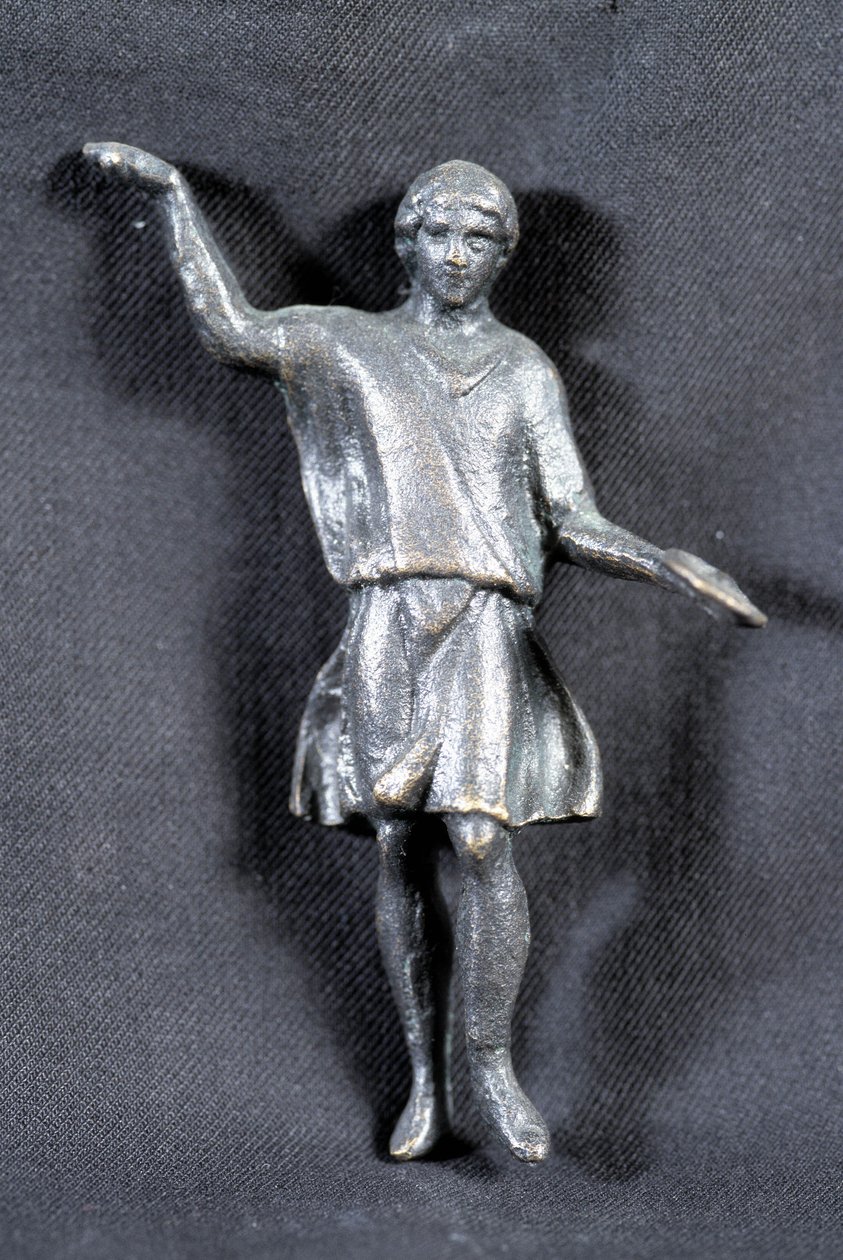 Offerstatuette in brons, coll. privé, 2e eeuw. Vermoedelijk door de pelgrims bij de tempel van Mars. door Roman