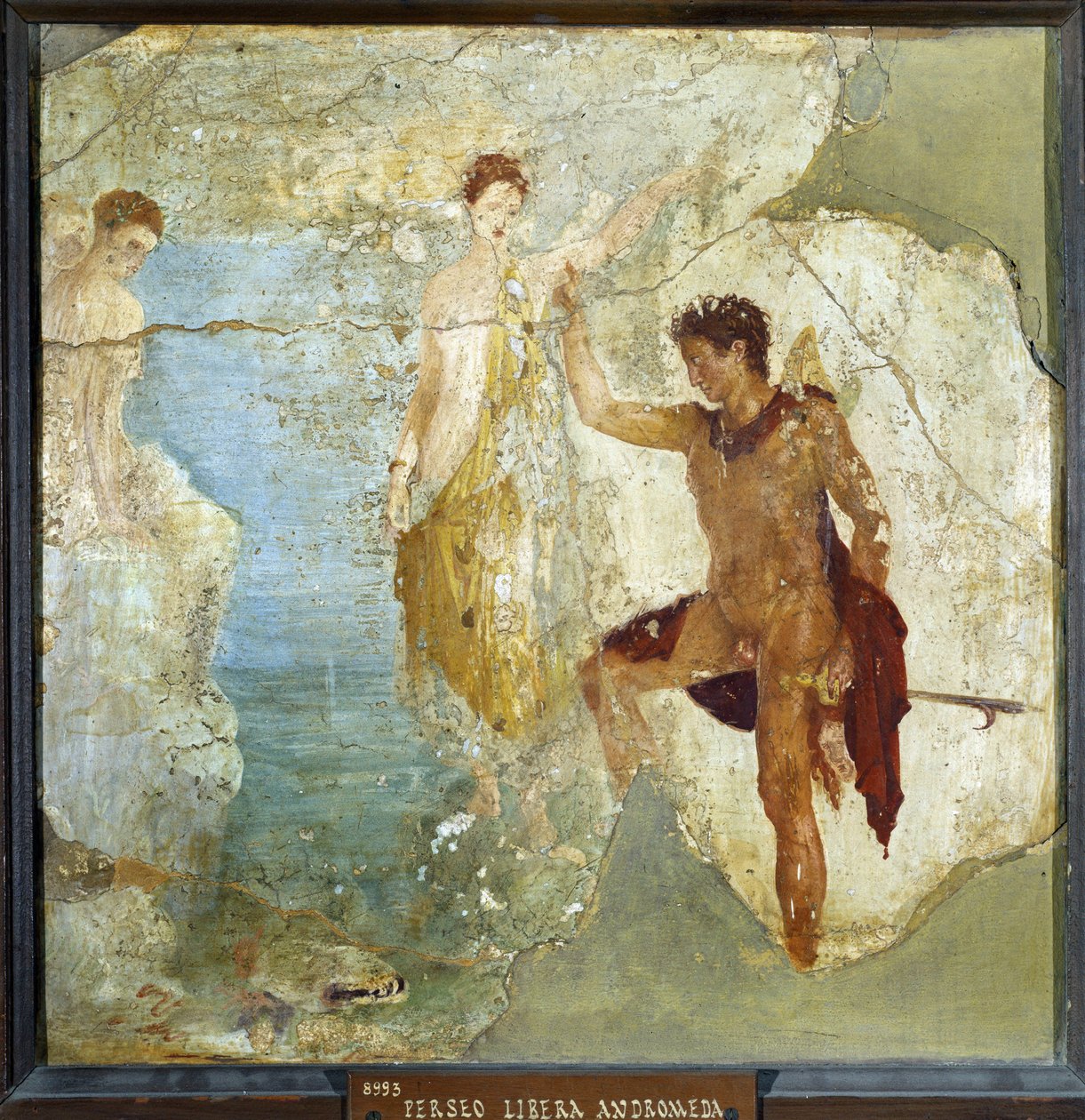 Perseus bevrijdt Andromeda (fresco). Museo archeologico di Napoli door Roman