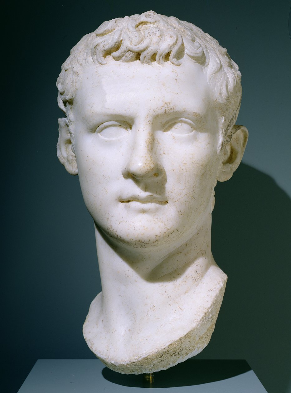 Portret van keizer Caligula, 37-40 na Christus door Roman