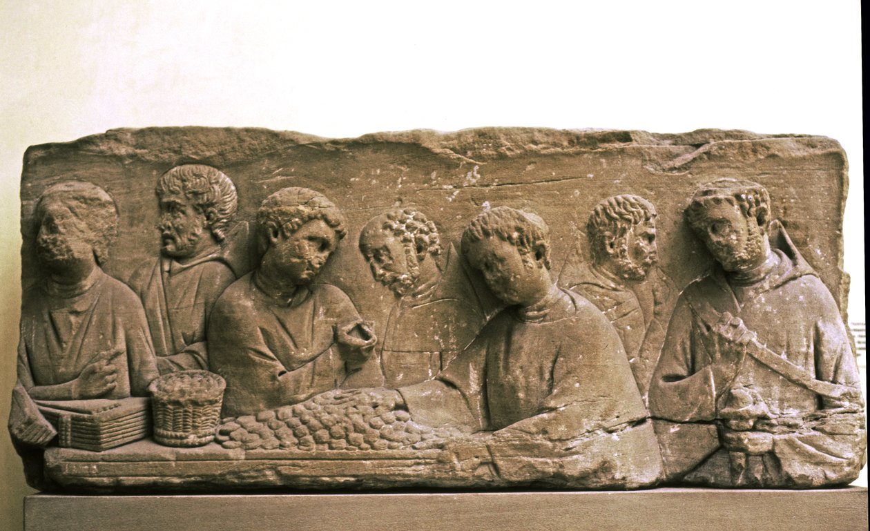 Romeinse geschiedenis: Betaling aan aannemers voor aanbestedingswerk, eind 2e eeuw door Roman