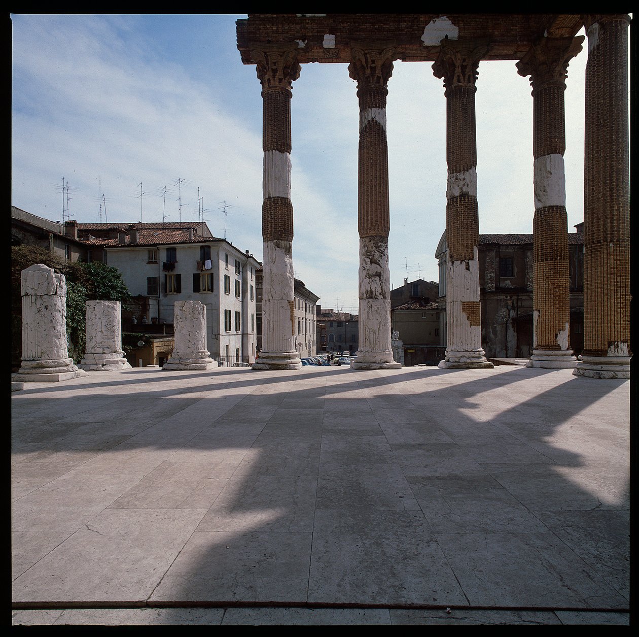 Romeinse kunst: uitzicht op het Capitool (capitolium), 73 n.Chr., Brescia, Italië door Roman