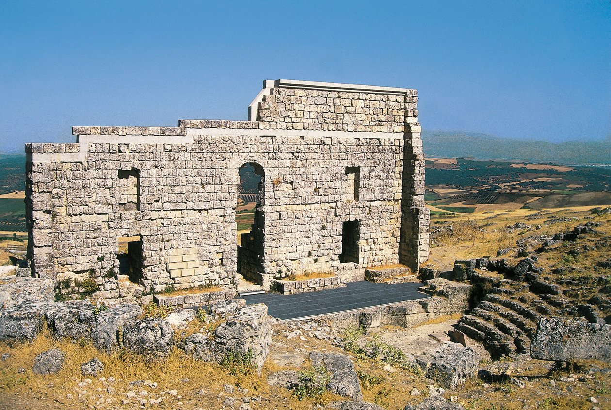 Ruïnes van het Romeinse theater, Acinipo, Ronda, Spanje door Roman