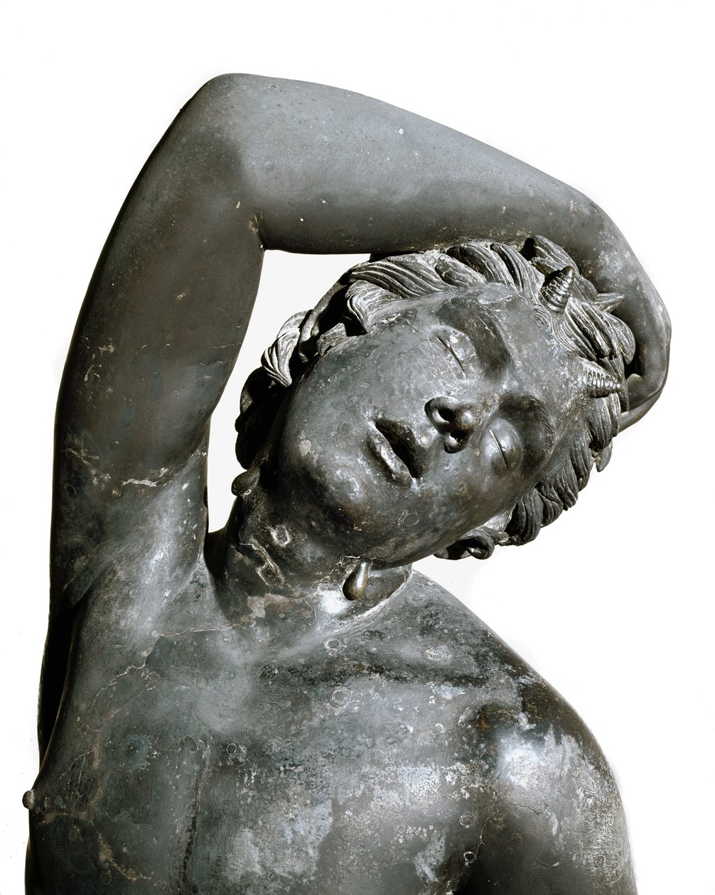 Sater, bronzen standbeeld door Roman