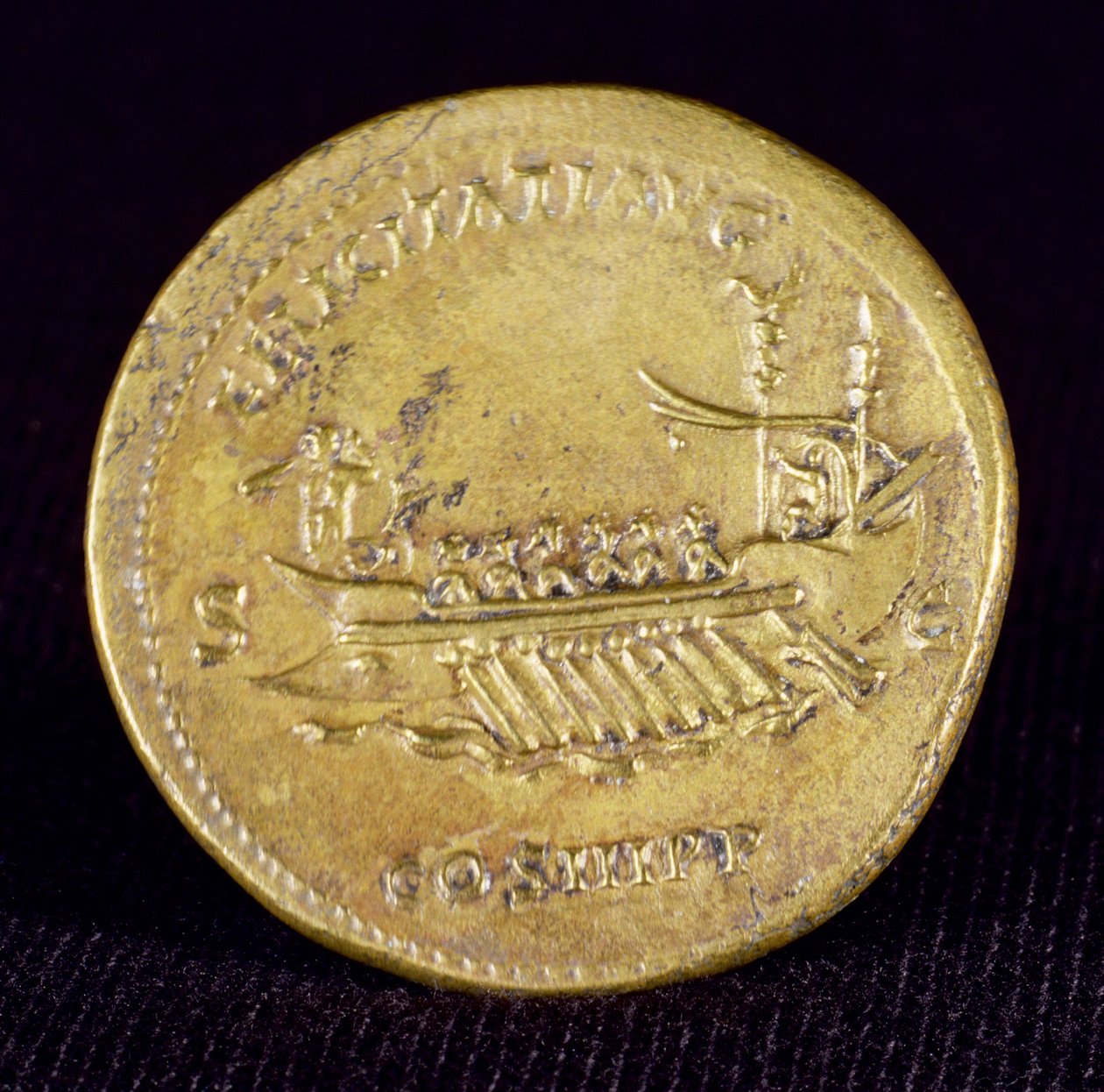Sestertius van keizer Hadrianus (76-138) uit Newcastle-Upon-Tyne, 132 AD door Roman