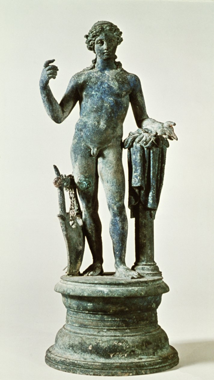 Standbeeld van Apollo uit het Huis van Rode Muren, Pompeii, ca. 30AD door Roman