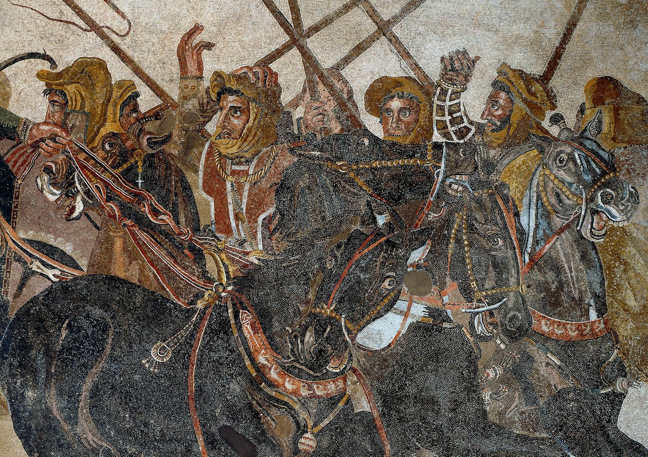 De Slag bij Issos gewonnen door Alexander III de Grote tegen Darius door Roman