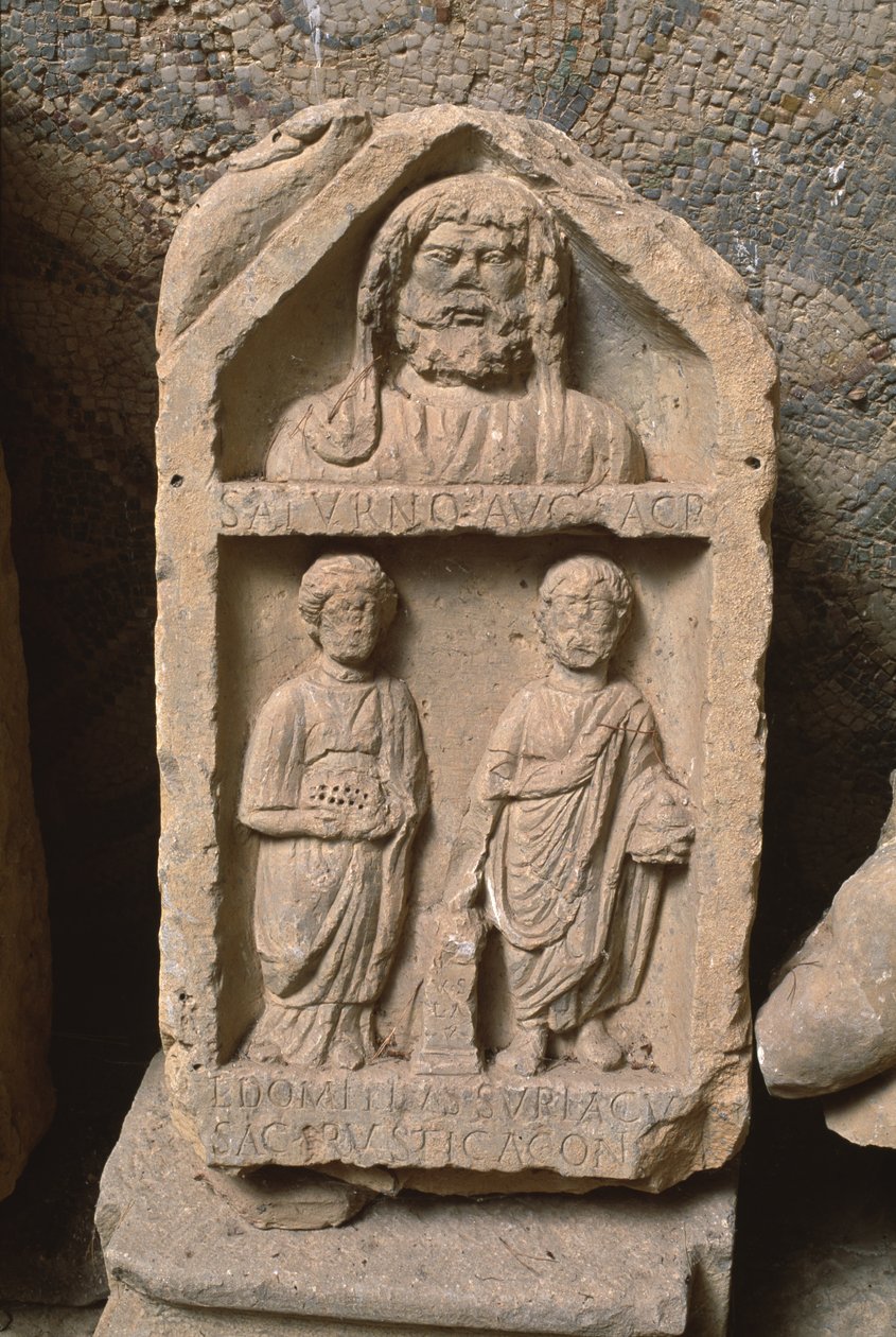 Votief stèle gewijd aan Saturnus, Hoge Keizerlijke Periode door Roman Imperial Period