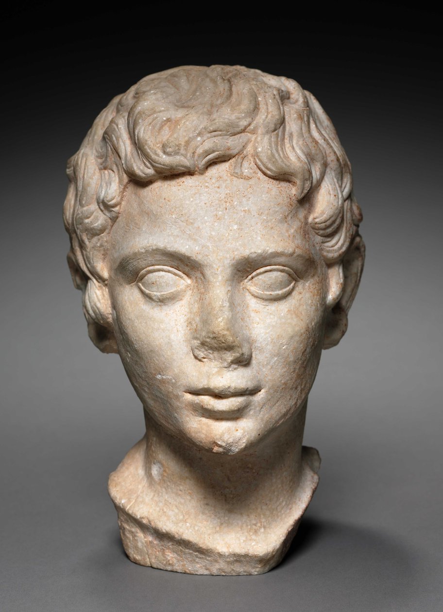 Hoofd van een Jongeling door Roman Period Egyptian
